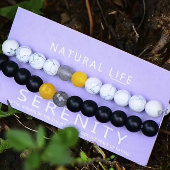 Natural Chakra Serenity Bead Bracelets for Men and Women Strand Bracelet - Picture 1 of 5